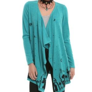 Disney Aladdin Jasmine Open Drape Front Cardigan M